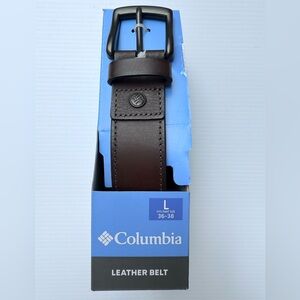 Columbia Men’s Genuine Leather Belt Brown Size L 36-38 Accessories Brand New